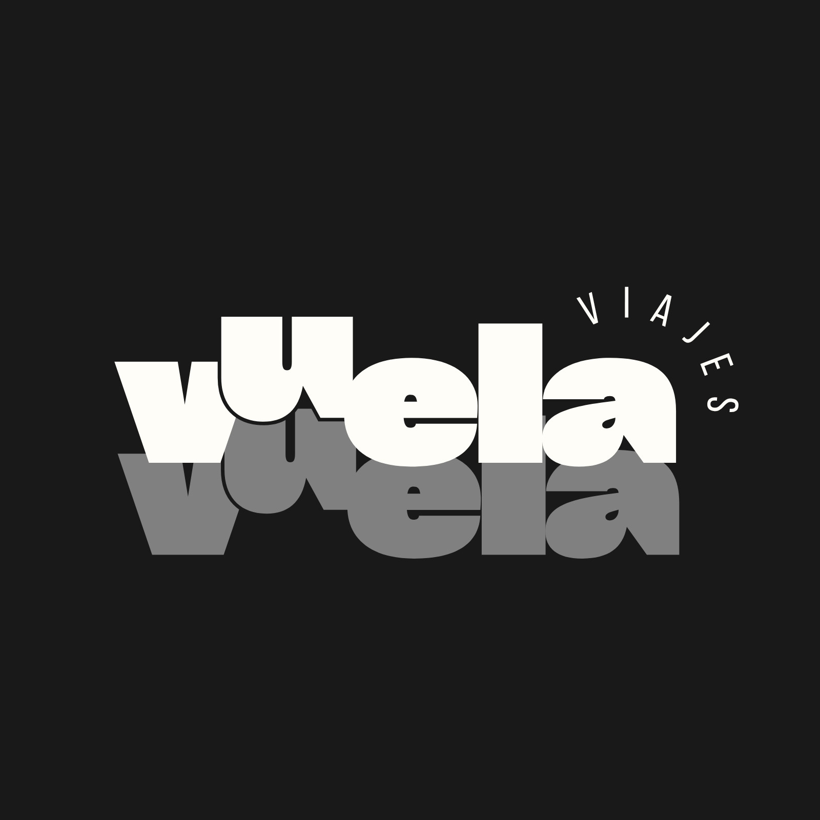 Logo Viajes y Turismo Moderno Negro y Blanco