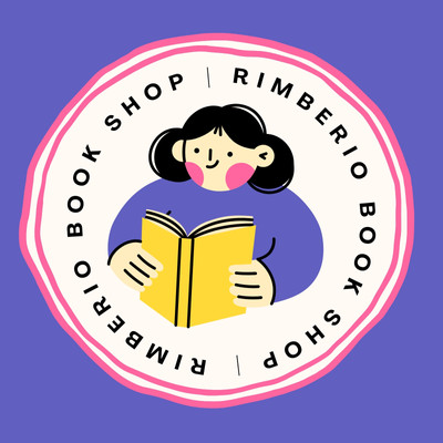 Cute Whimsical Book Shop Reading Circle Sticker Canva template, purple