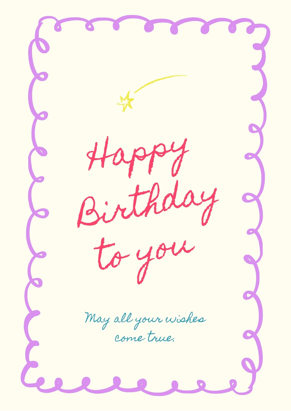 Tarjeta De Cumpleaños Happy Birthday Wishes Minimalista Colorido