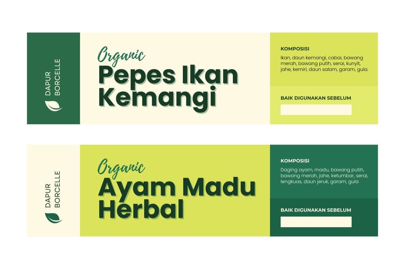 Download Beragam Contoh Label Unik Gratis - Canva