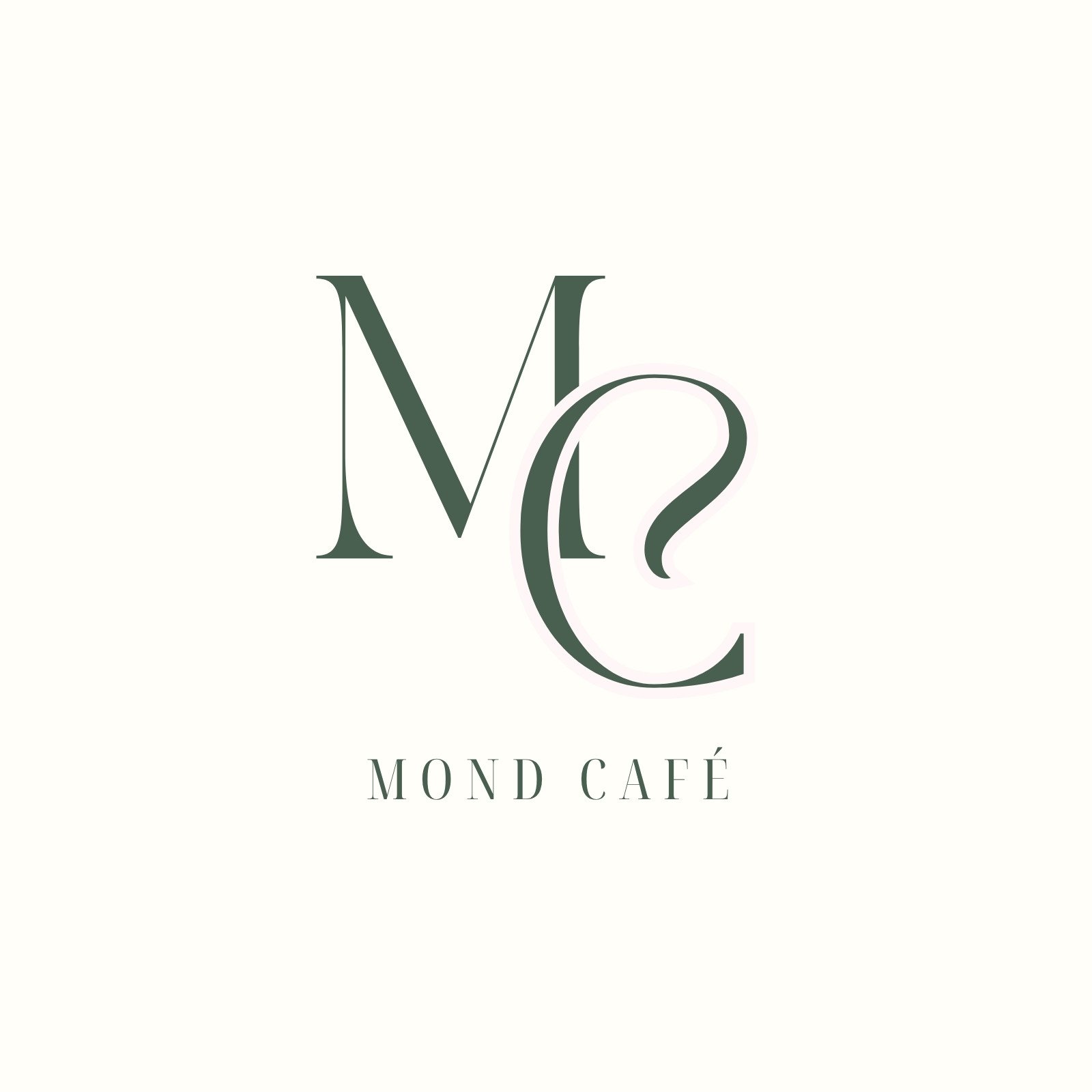 Minimalistisch Serif Modern Typografisch Café Restaurant Logo