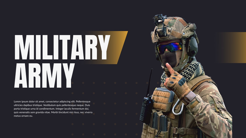 Free and customizable military templates