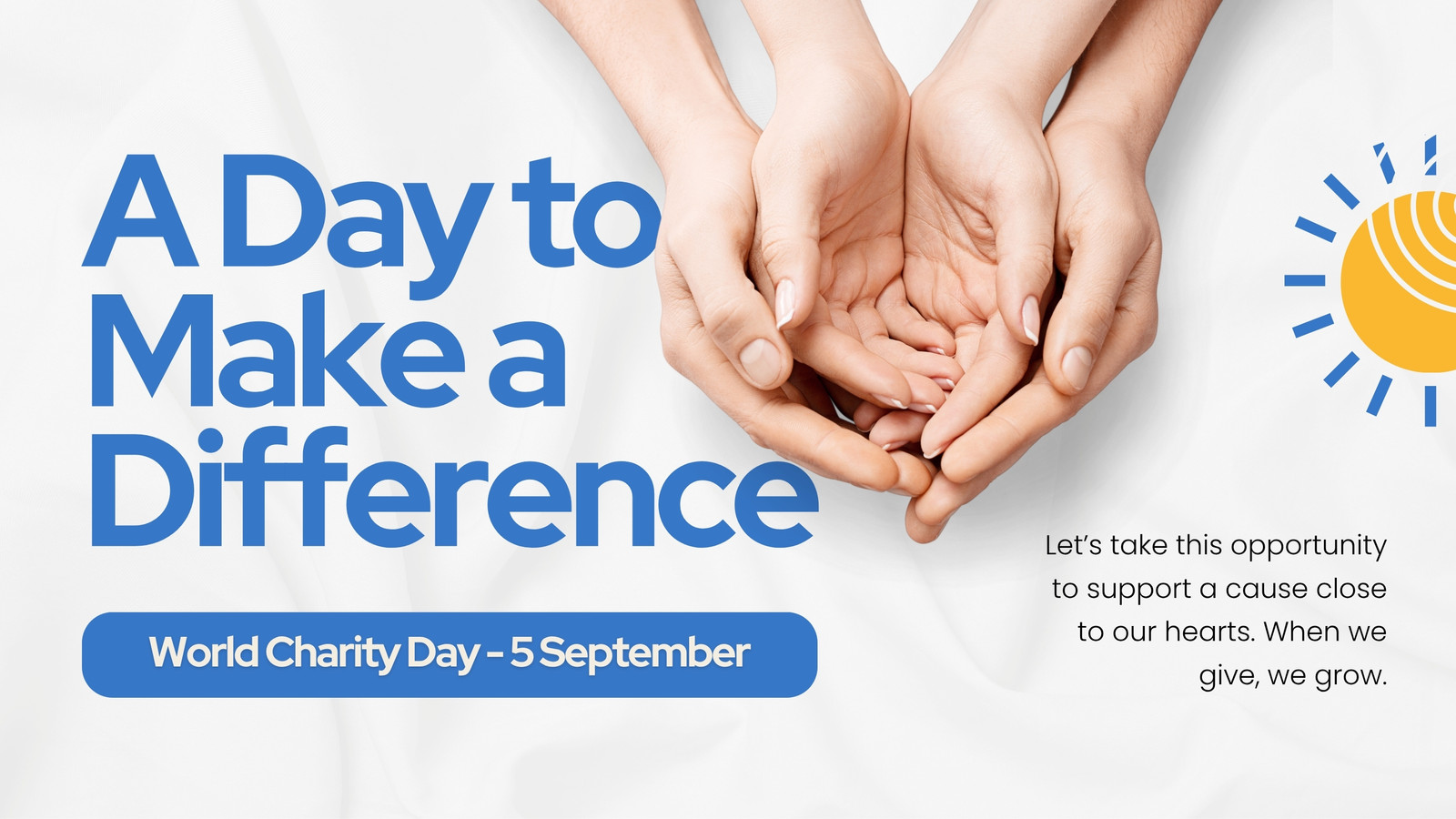 Blue Modern A Day to Make a Difference YouTube Thumbnail