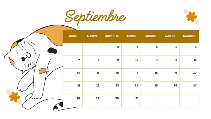 Calendarios de septiembre 2026 para imprimir - Plantillas | Canva