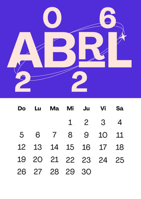 Calendarios de abril 2026 para imprimir | Canva