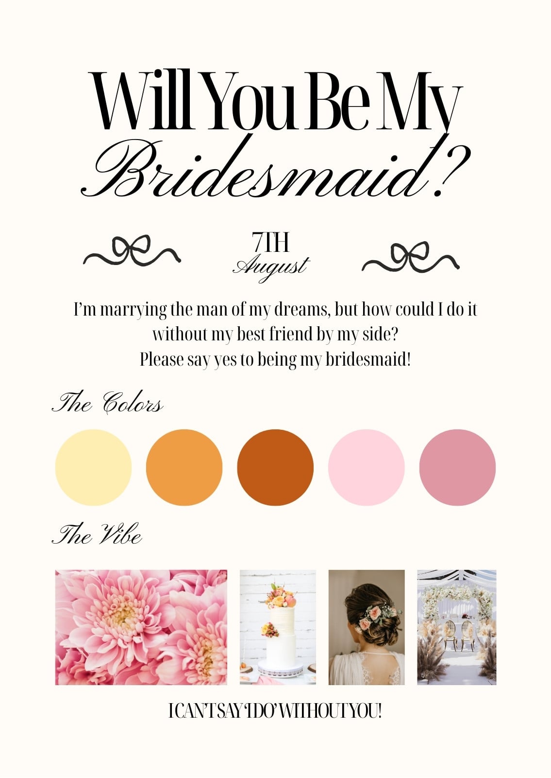 will you be my bridesmaid dress card Will You Be My Bridesmaid? Bridesmaid Proposal Card