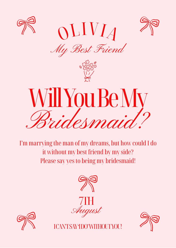 will you be my bridesmaid dress card Will You Be My Bridesmaid Proposal Confetti-exploding Greetings Card – Boomf