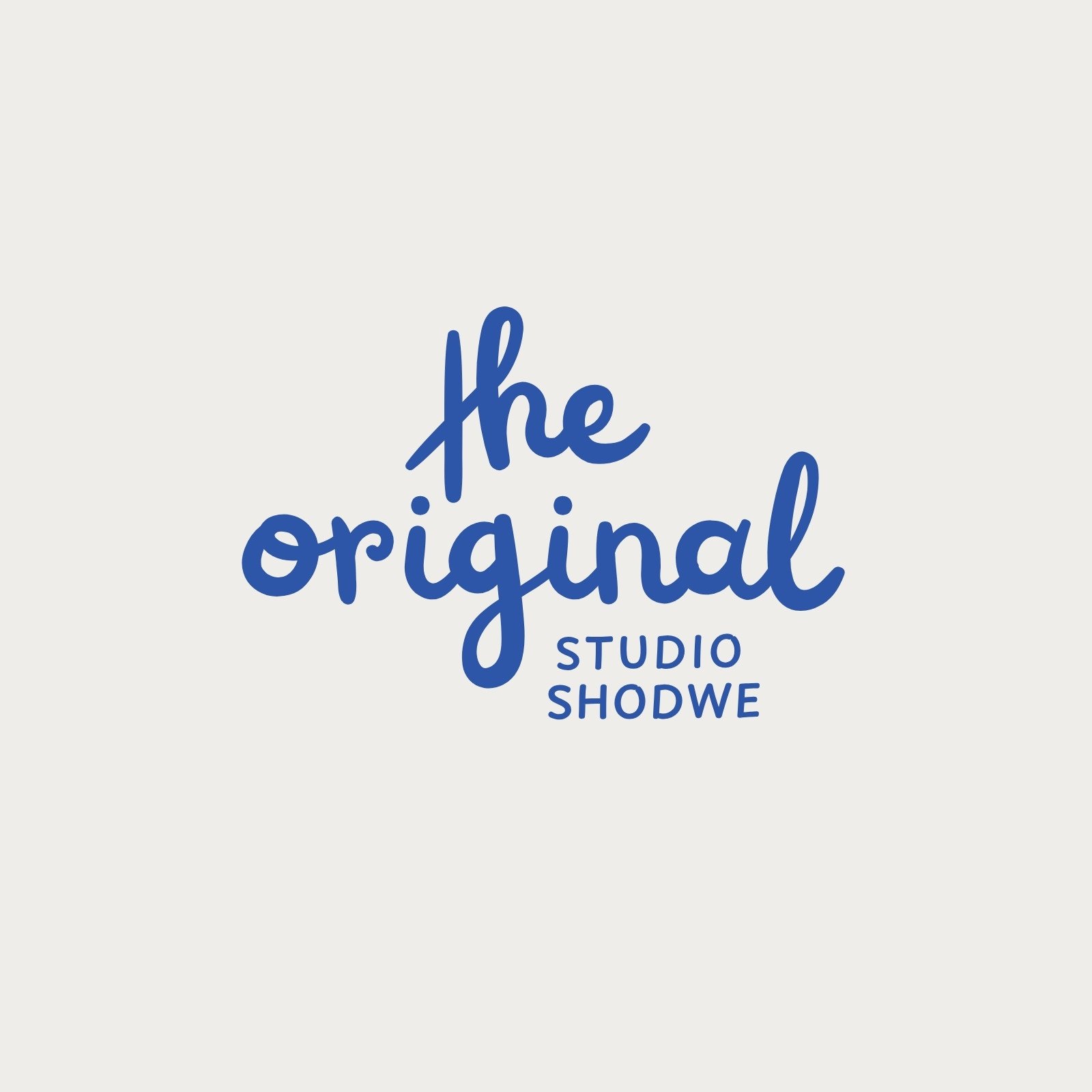 Blue Handdrawn Vintage Aesthetic Creative Studio Logo
