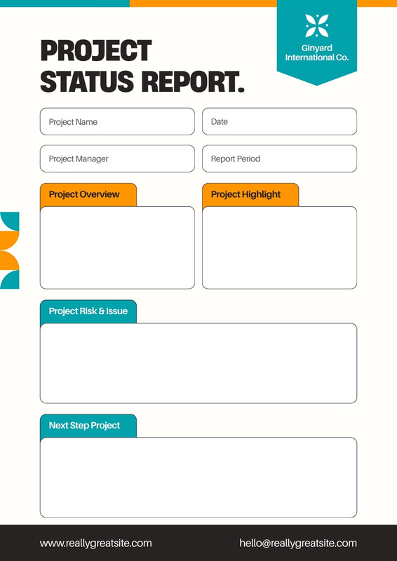 Page 2 - Free custom printable project status report templates | Canva