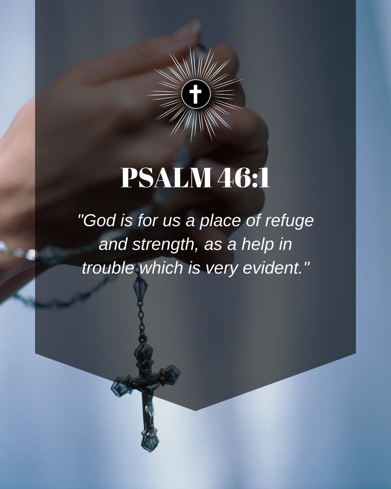 Black and White Simple Religious Quote Instagram Post