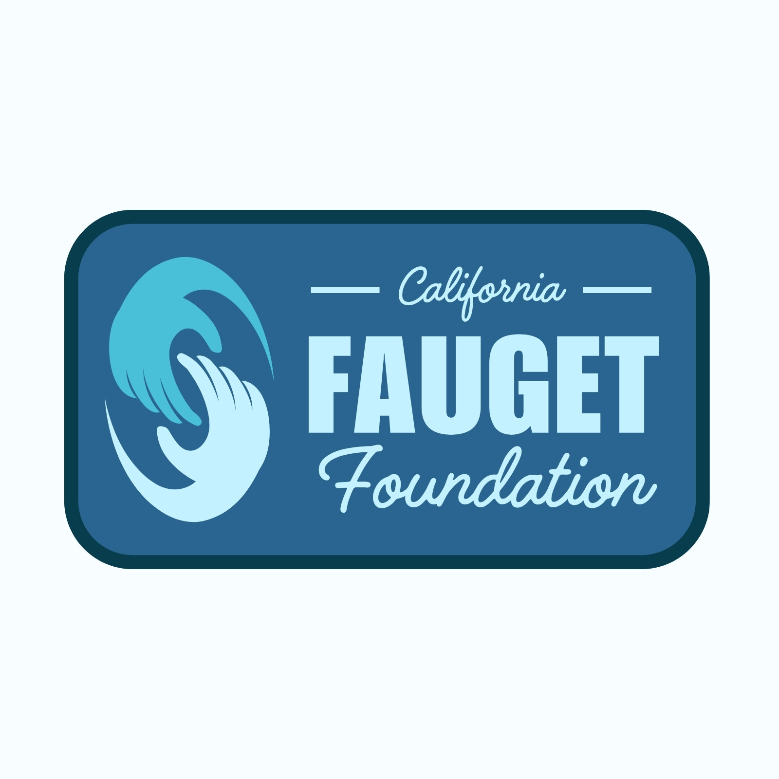 Charity Foundation Badge Logo in Blue Simple Minimalist Style