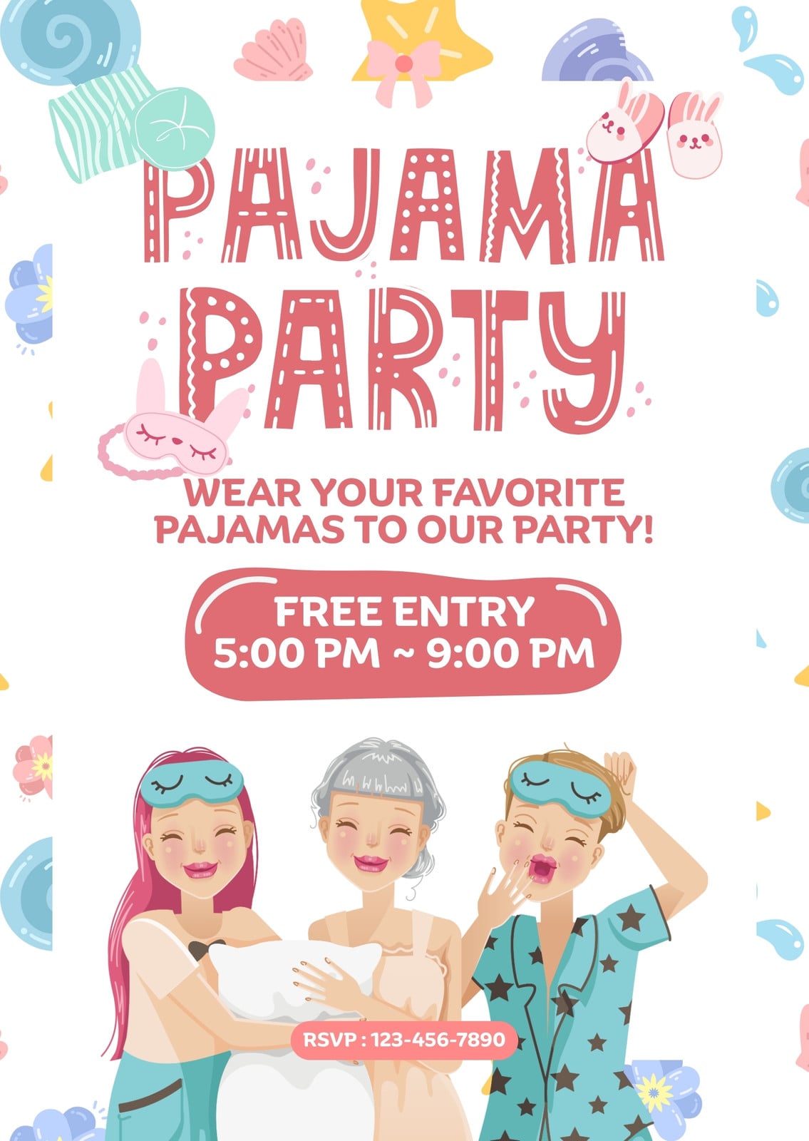 dress up printable sleep over Costume Party Paper Dolls