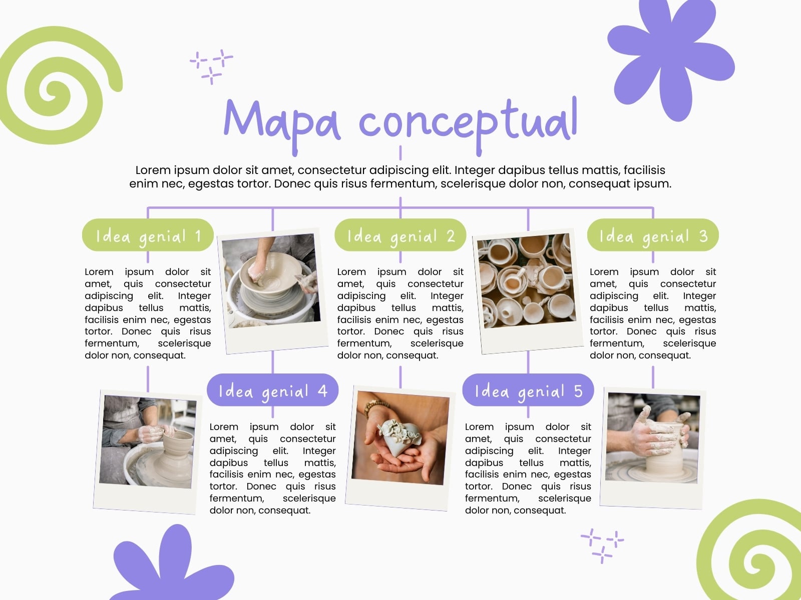 Gráfico mapa conceptual creativo moderno morado
