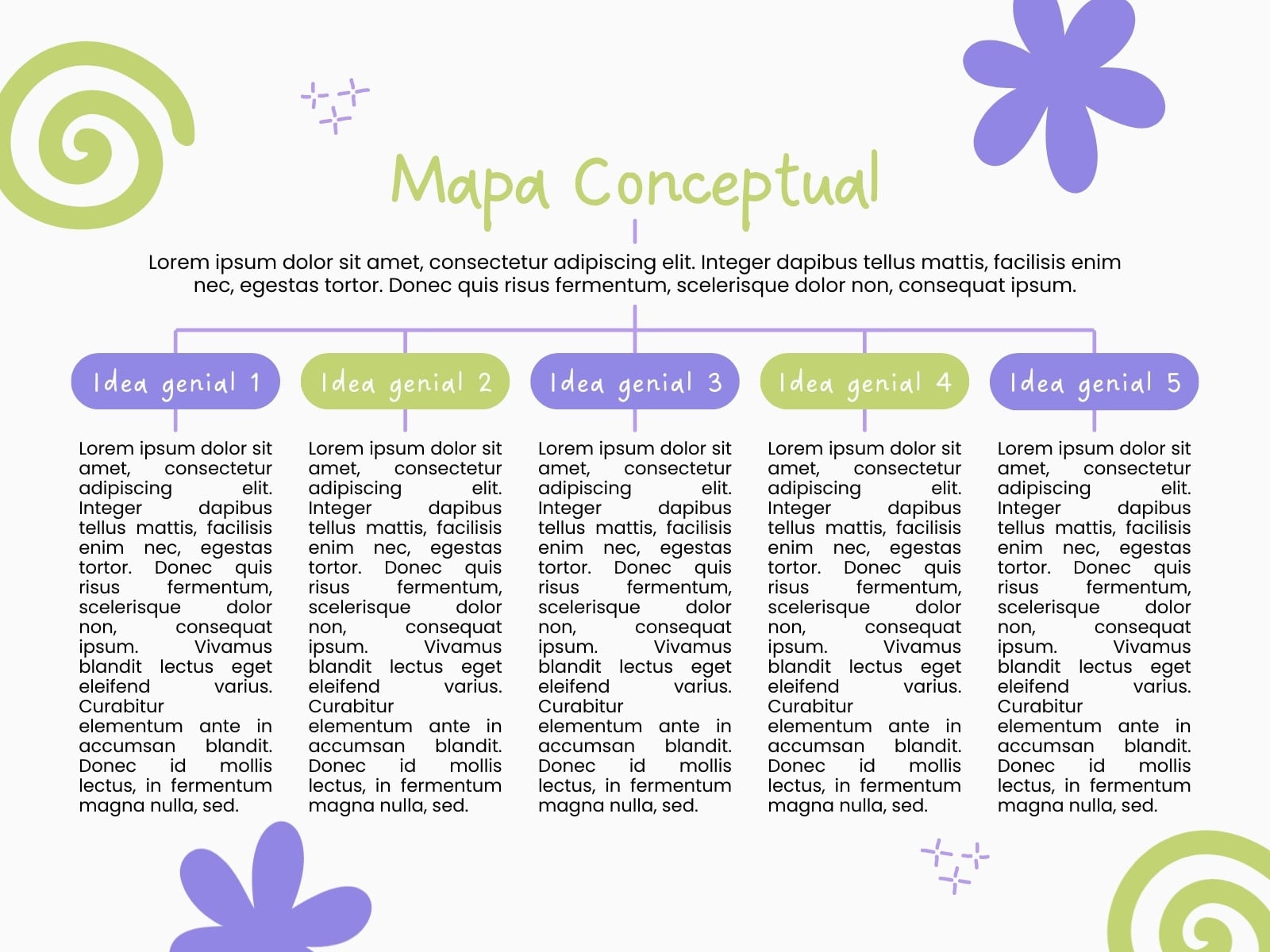 Gráfico mapa conceptual creativo moderno morado