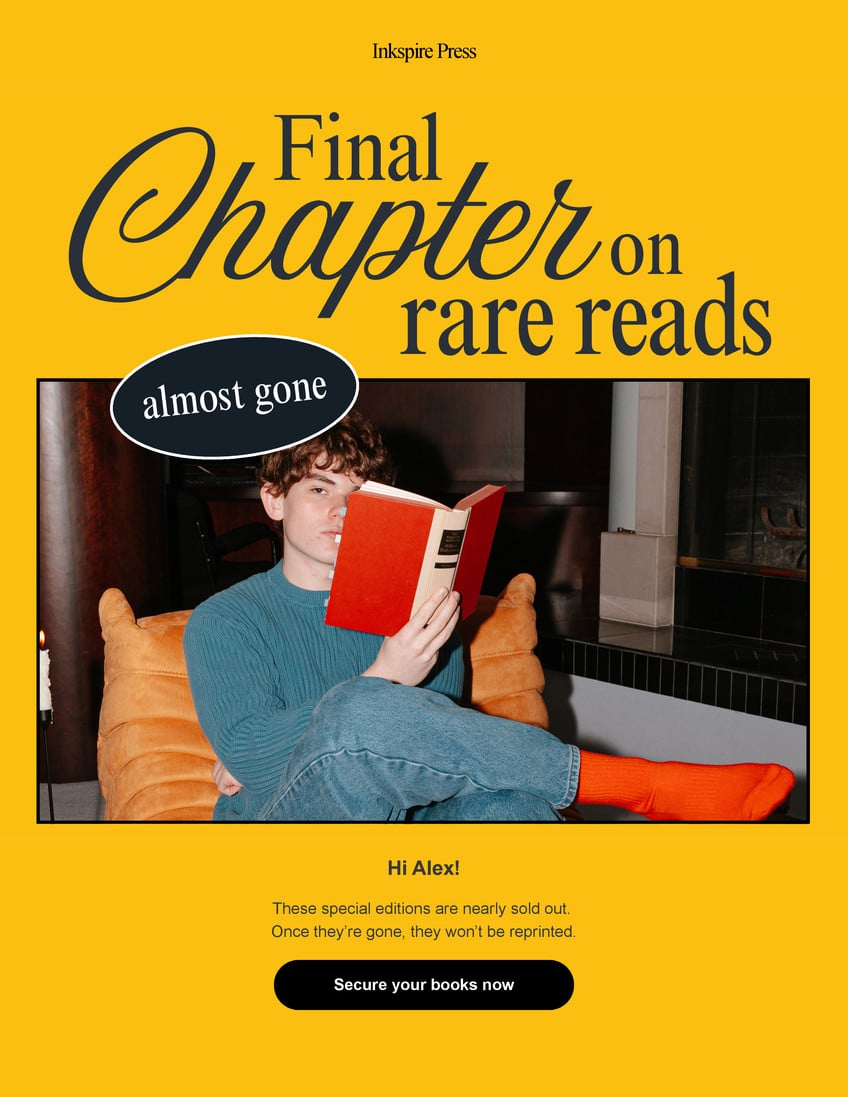 Media & Publishing Email in Dark Yellow Black Bold & Poppy Style