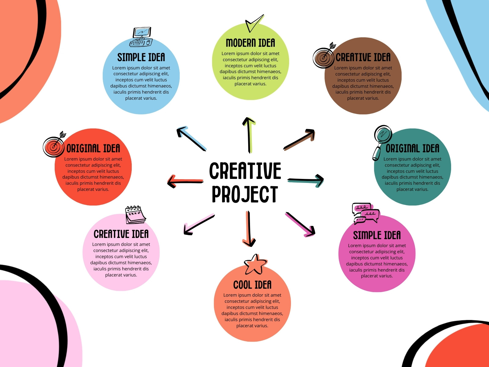 Colorful Simple Modern Mind Map Graph