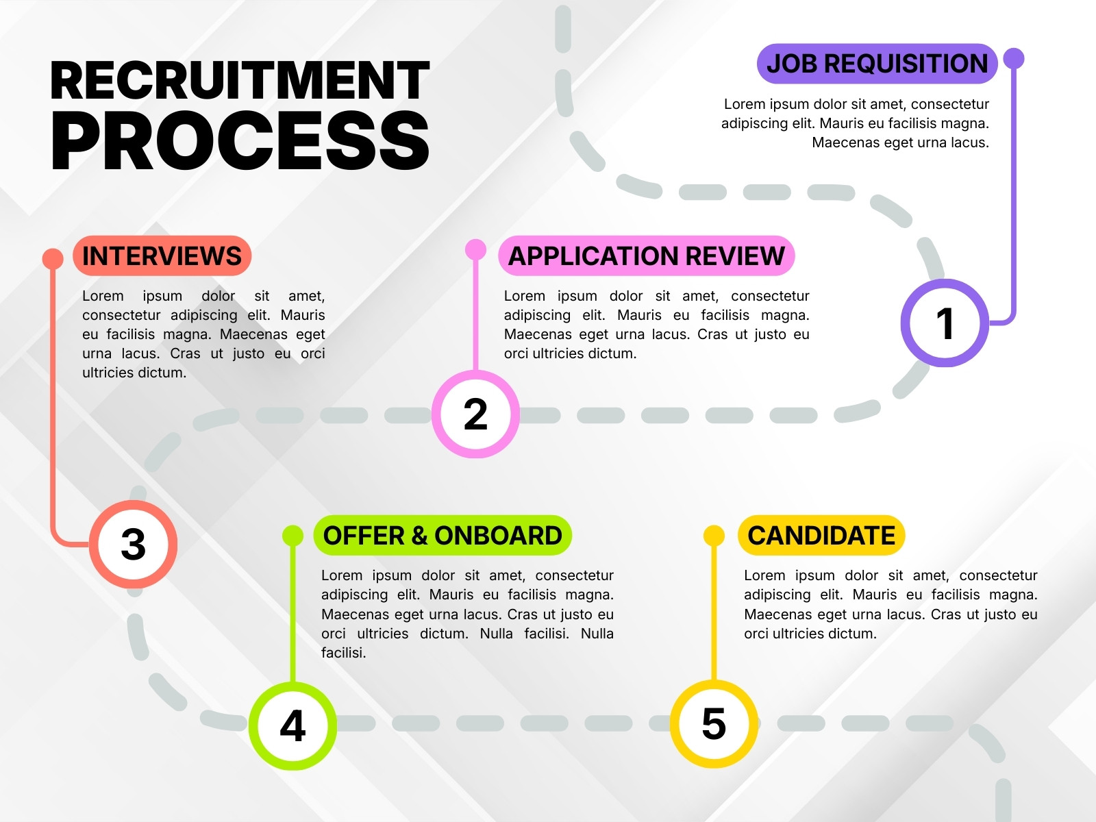 White and Gray Modern Recruitment Process Graph