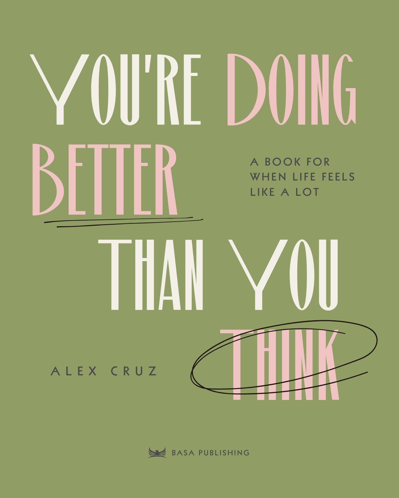 Self-Help EBook Cover Instagram Post in Green Pink White Soft Minimalist