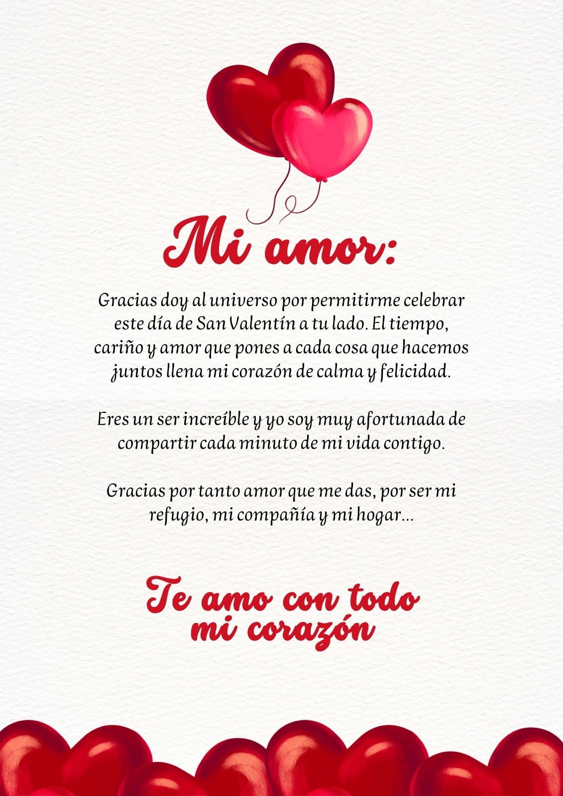 Documento A4 Carta Amor y Amistad San Valentin Sencilla Amarilla