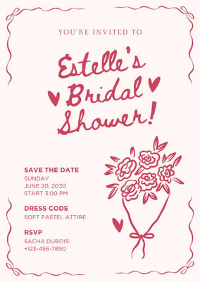 Page 3 - Free custom printable bridal shower invitation templates | Canva