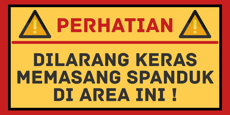 Gratis desain contoh larangan - Canva