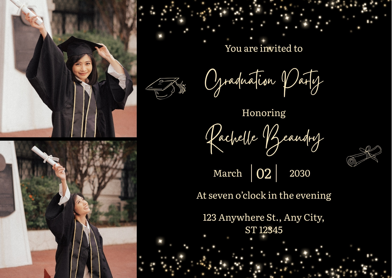 Free custom printable graduation invitation templates | Canva