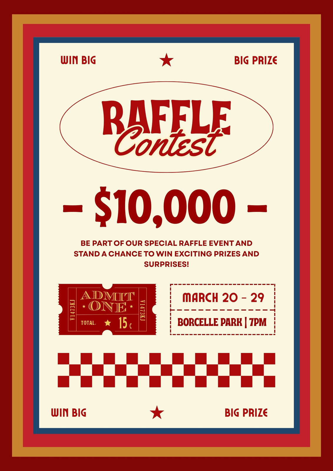 Poster For Rafle Page 2 - Free and customizable raffle templates
