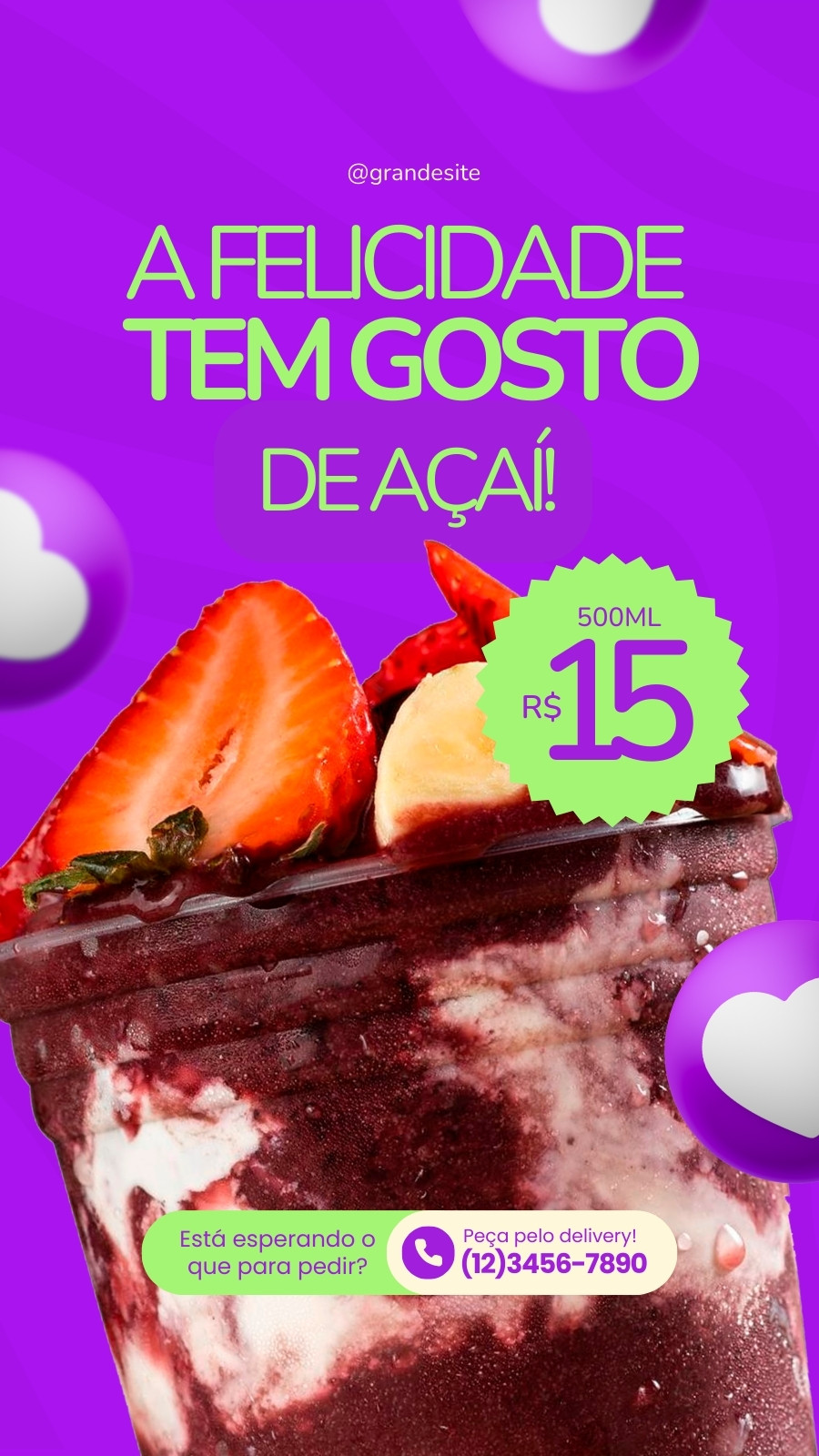 Modelos grátis e personalizáveis de acai - Canva