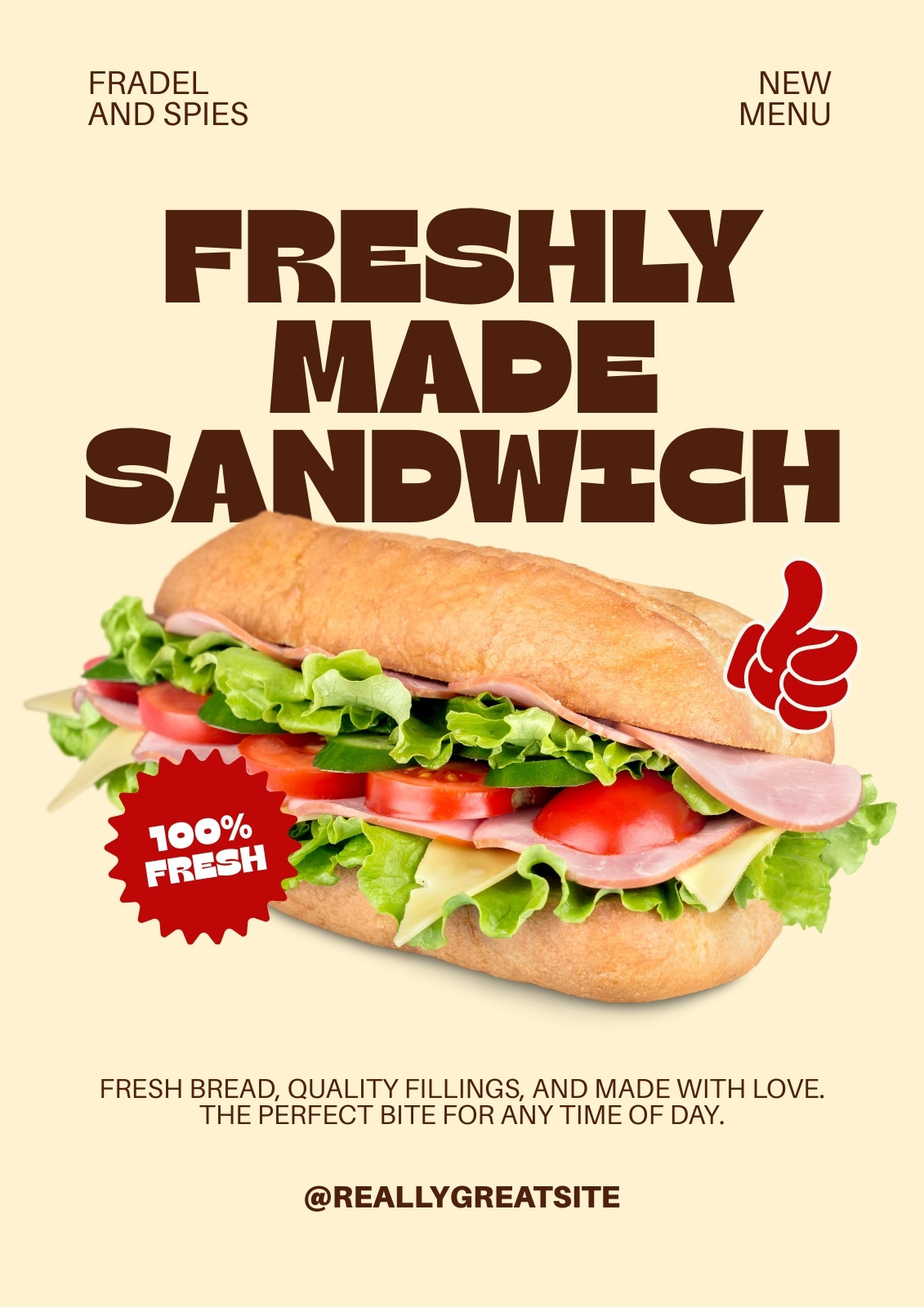 Free and customizable sandwich templates