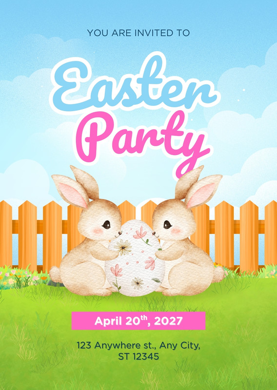 Page 11 - Free Easter invitation templates to edit and print | Canva