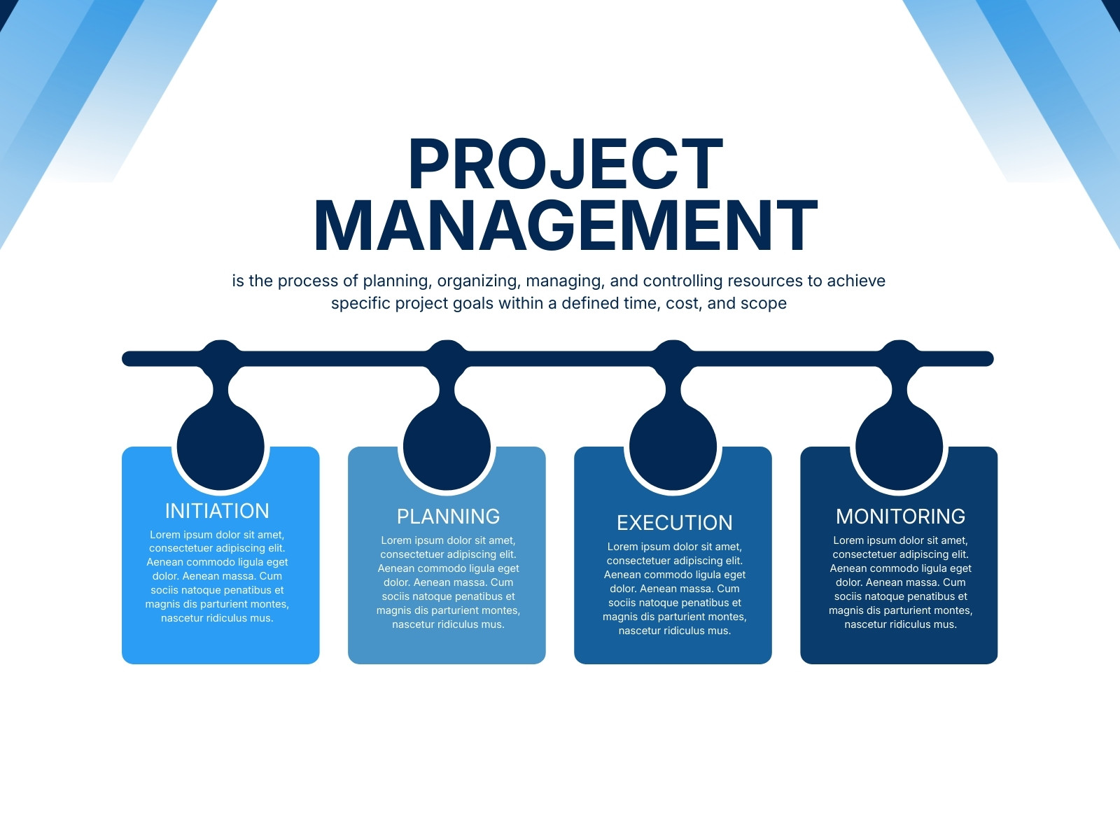 Blue and Navy Modern Project Management Graph