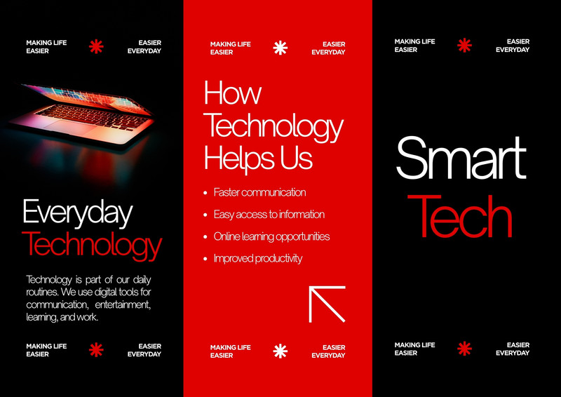 Free to edit and print technology brochure templates | Canva