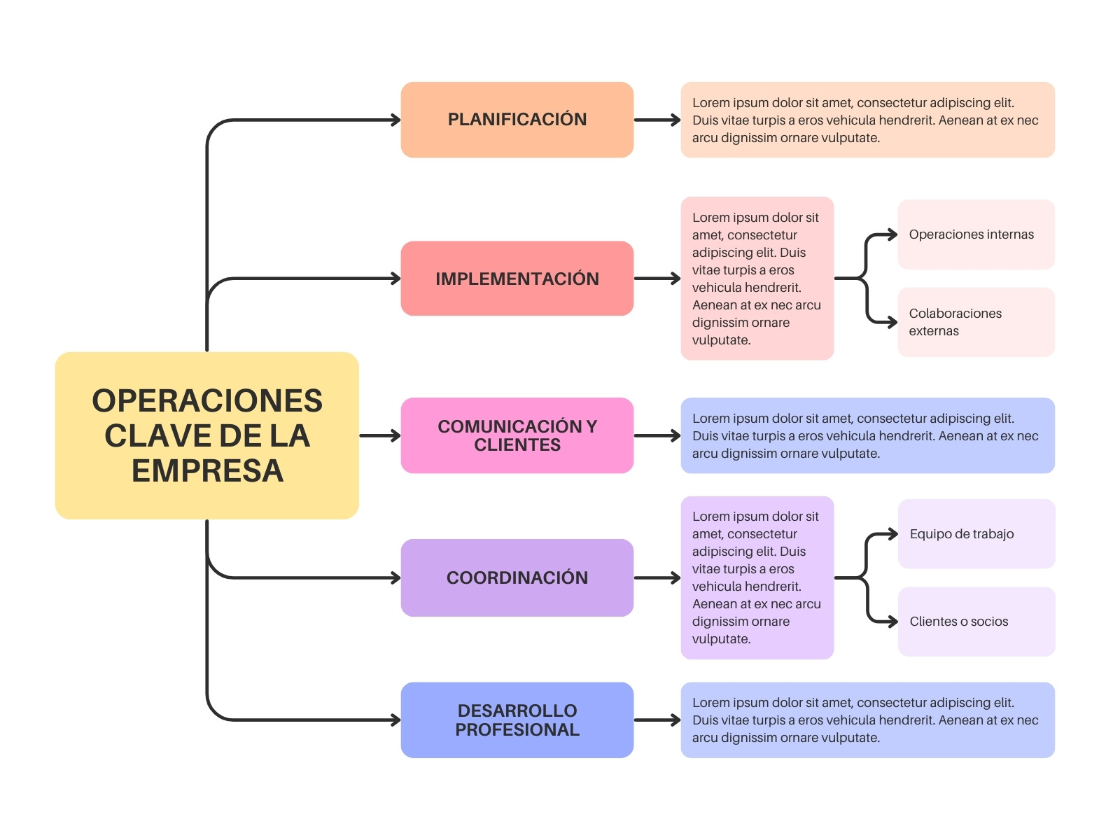 Gráfico Cuadro Sinóptico Corporativo Moderno Multicolor