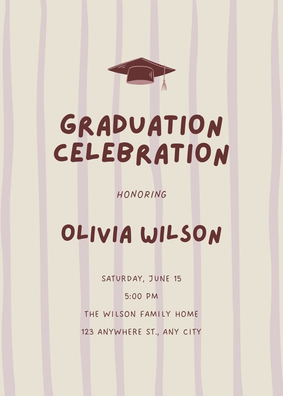 canva grad cards Trendy Black Bow Graduation Party Invite, Canva Template – Party Paper Co