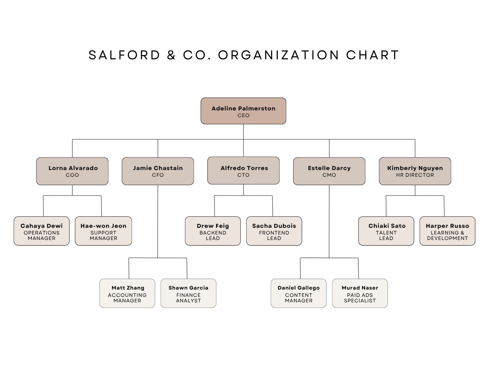 Neutral Minimalist Elegant Business Corporate Organization Graph