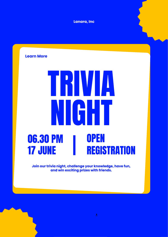 Trivia Reminder Free and customizable trivia night templates | Canva