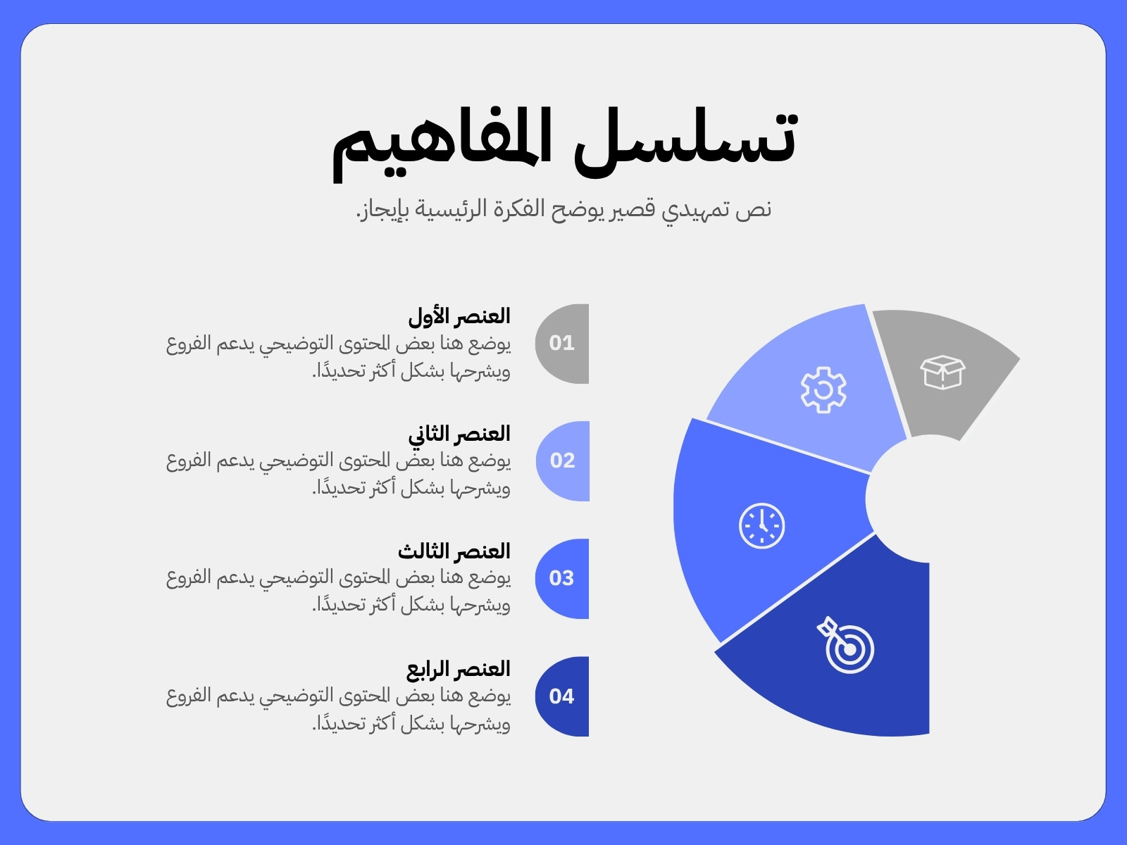 خريطة مفاهيم ازرق ورمادي حديث تسلسل الأفكار