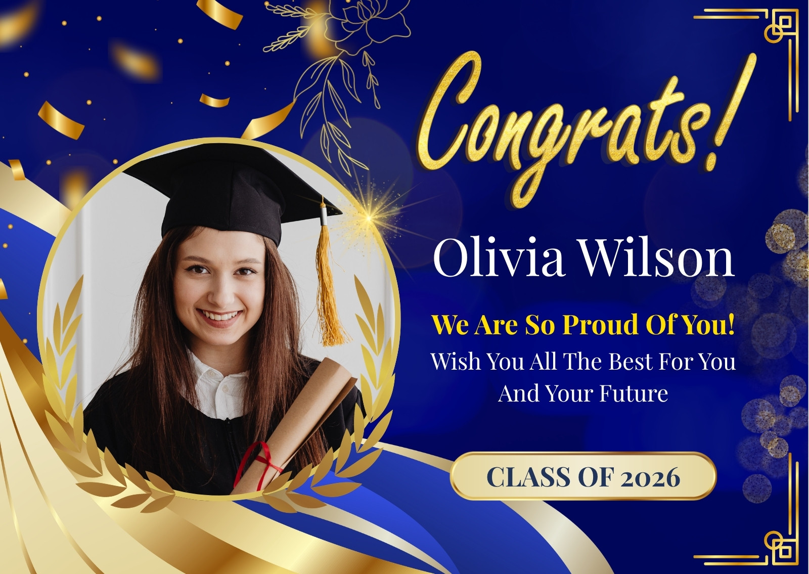 Page 6 - Free and printable custom graduation card templates | Canva