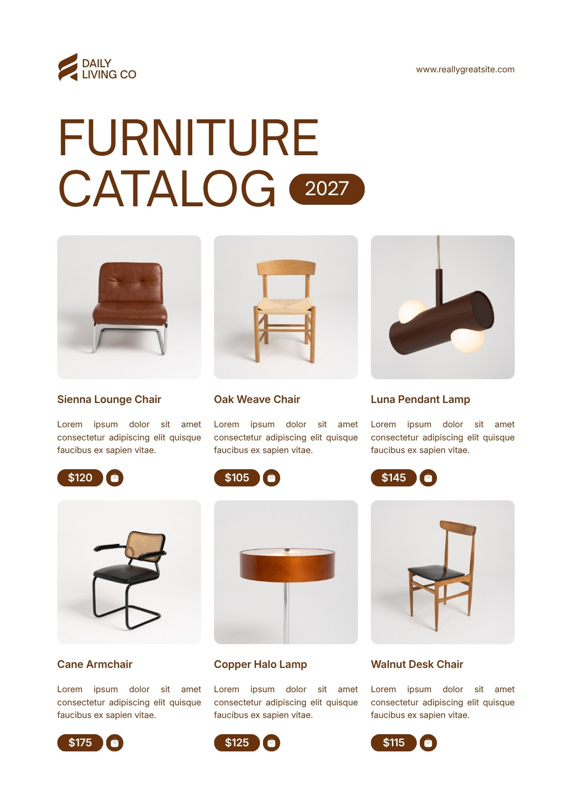Catalogue nội thất nâu trắng Catalogue nội thất nâu trắng