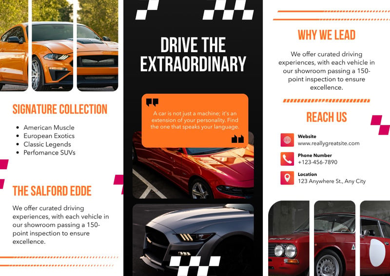 Free editable and printable car brochure templates | Canva