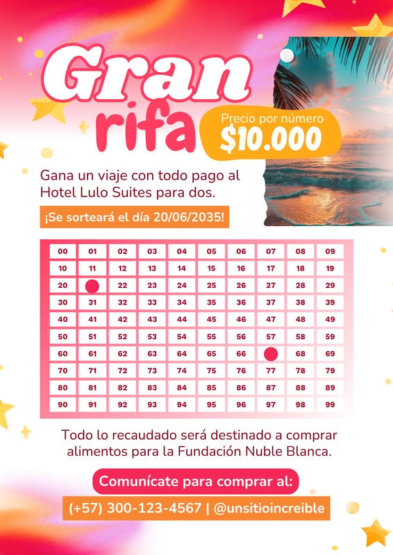 Plantillas rifa - Gratis y editables - Canva