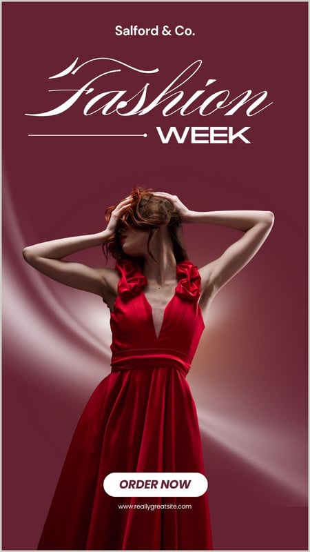 Maroon and White Elegant Fashion Week Your Story Maroon and White Elegant Fashion Week Your Story