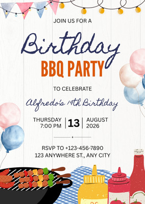 Page 3 - Free custom printable cookout invitation templates | Canva