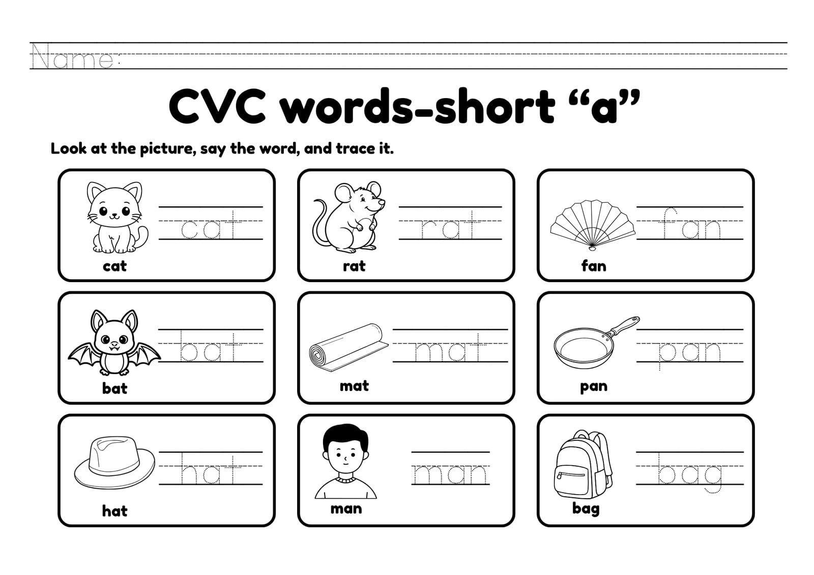 Page 3 - Customize 137+ Kindergarten Cvc Worksheets Templates
