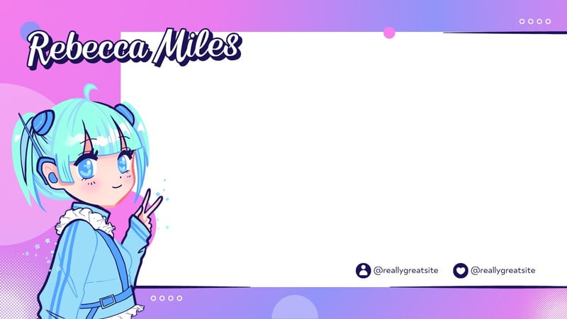 Free customizable Twitch webcam overlay templates | Canva