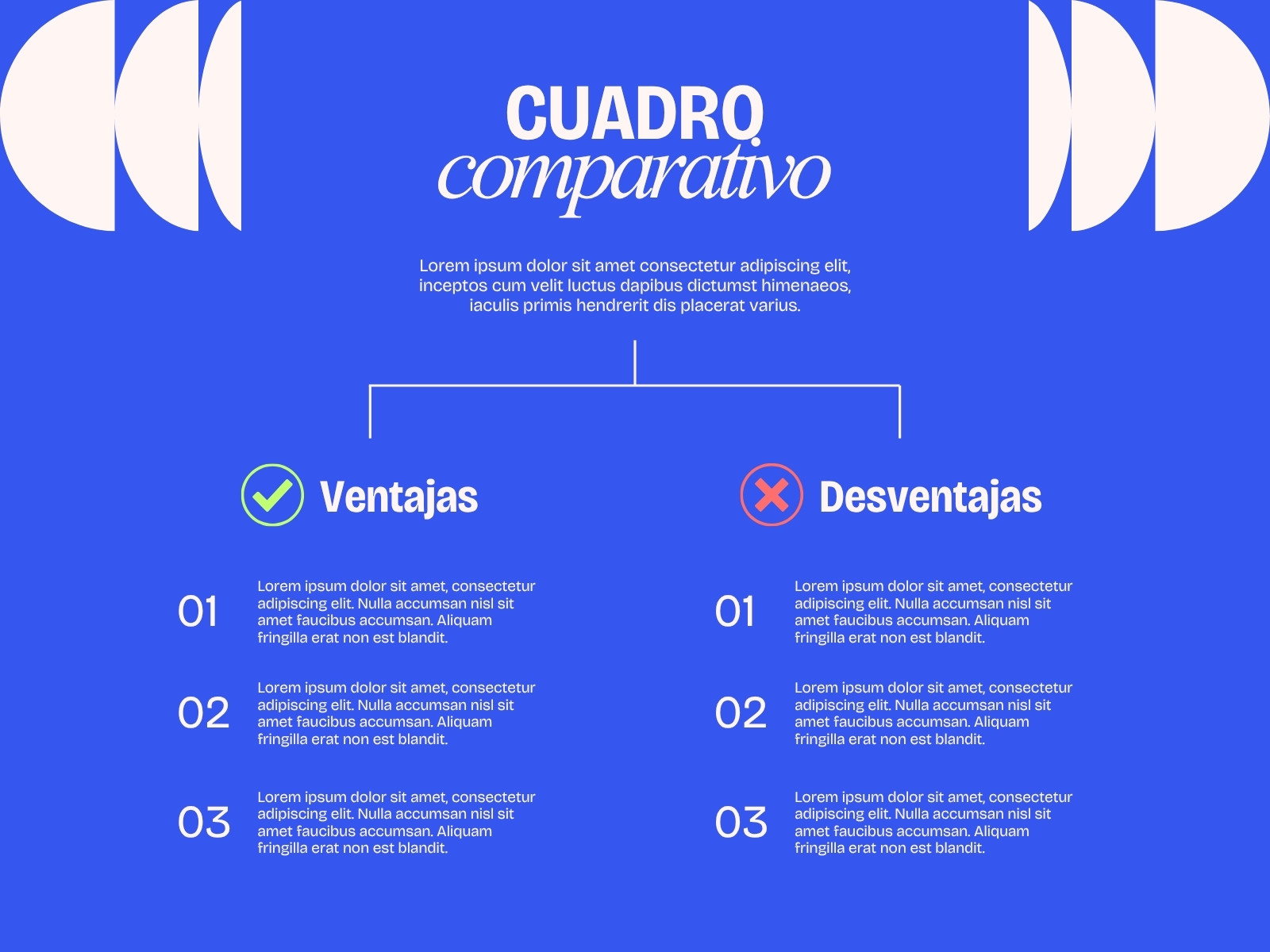 Gráfica Cuadro Comparativo Moderno Azul Y Blanco