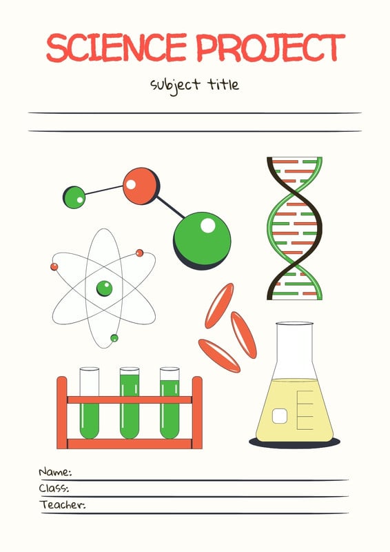 Science Cover Simple Page 2 - Free to edit and print science cover page templates | Canva