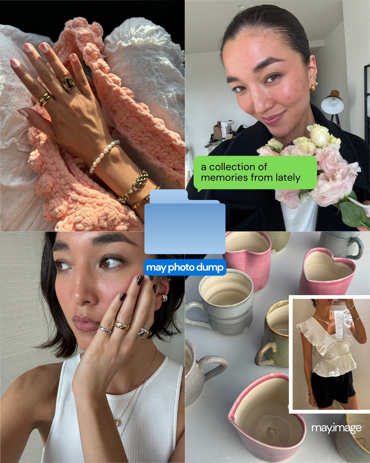 White, Green and Blue Modern Influencer Photo Collage App Interface Instagram Post White, Green and Blue Modern Influencer Photo Collage App Interface Instagram Post