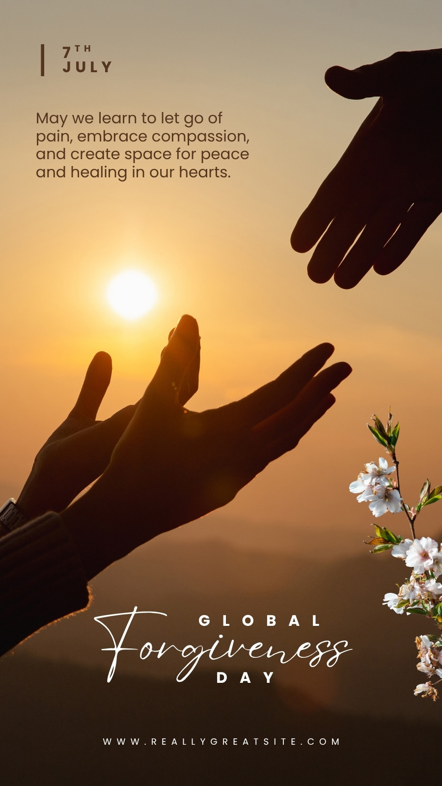 Orange and White Minimalist Global Forgiveness Day Instagram Story