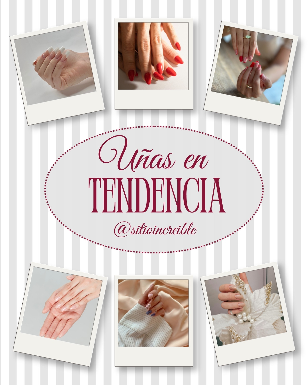 Post de Instagram Salón de Uñas Tendencia Blanco y Rojo Moderno